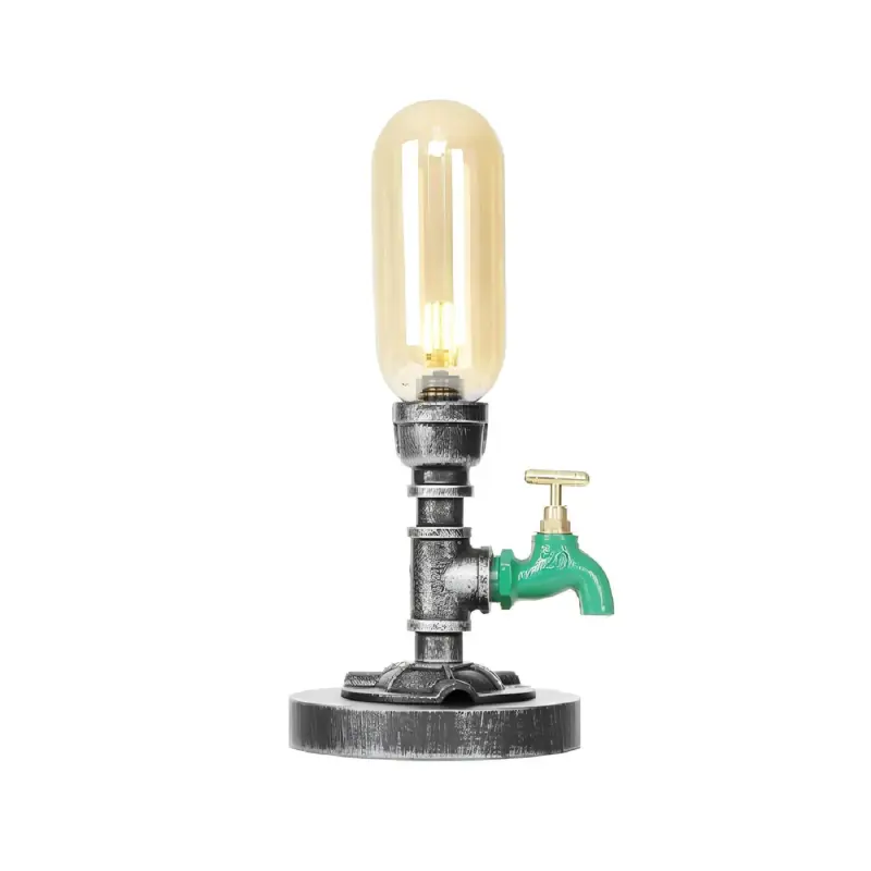 Amberglanz glas tischlampe led kompatibel modern elegant transparent bernstein xlumina