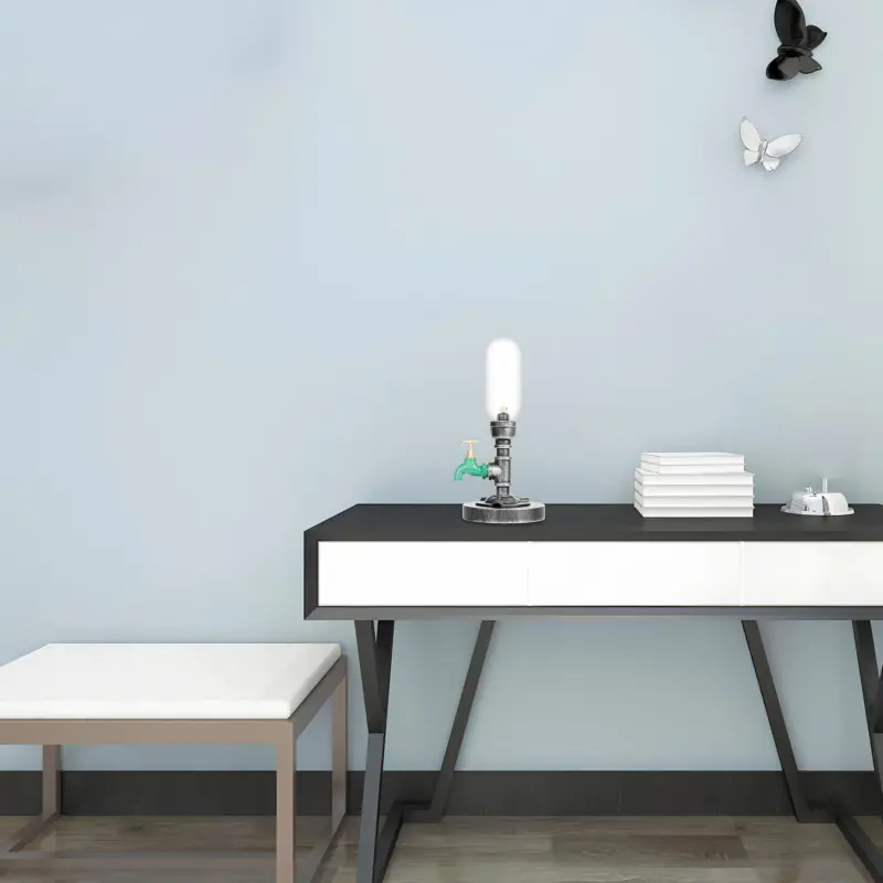 Amberglanz glas tischlampe led kompatibel modern elegant transparent bernstein xlumina