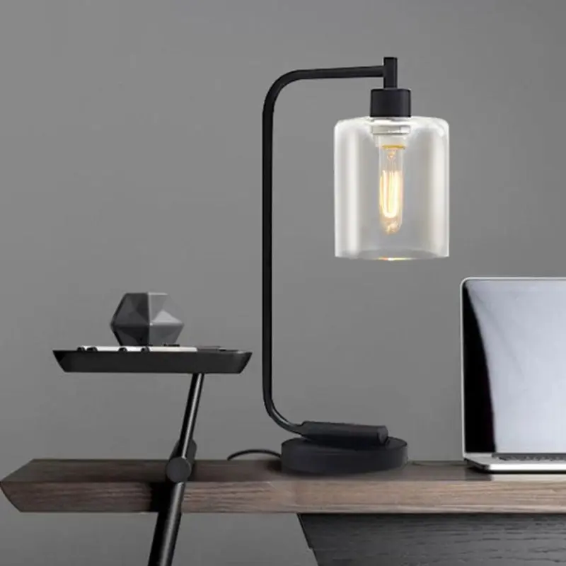 Ambiance stilvolle tischlampe zylindrische form modern xlumina
