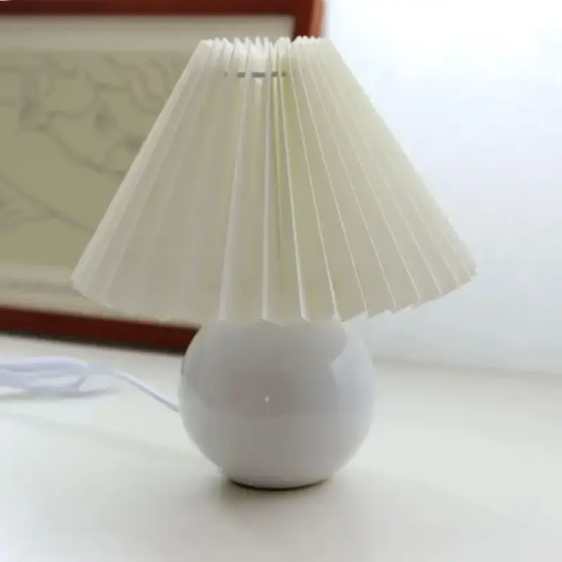 Antikfalten tischlampe vintage klassisch faltenschirm warmbeleuchtung elegant xlumina