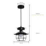 Antiquecage industrielle haengelampe schwarz metall vintage design wohnzimmer kueche xlumina7