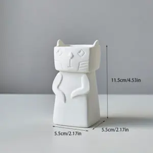 Nordic Playful Cat Ceramic Vase