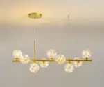 BOlNSandyha Led Kroonluchters Nordic Magic Bean Glas Bal G9 Opknoping Hanger Verlichting Voor Woonkamer Eettafel Schorsing