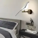 BVU0Gouden Zilveren Touch Schakelaar Vogel Led Wandlampen Wandlamp 360 Draaibare Indoor Led Wandlampen Voor Slaapkamer Gang a791b3fd bca9 4f6a b9e0 8629a60c0a10
