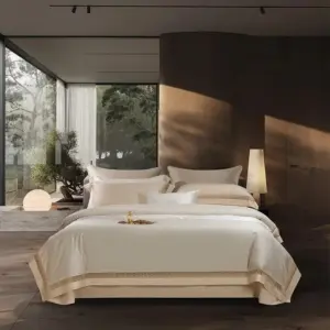 Homeko Beige Egyptian Cotton Bedding Set