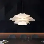 Bella moderne h ngelampe design weiss metall wohnzimmer schlafzimmer xlumina
