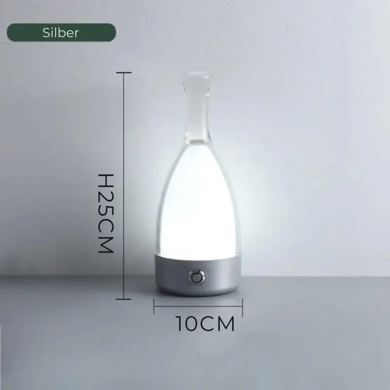 Bottleglow tischlampe stimmungsvolle beleuchtung wohnzimmer modern xlumina