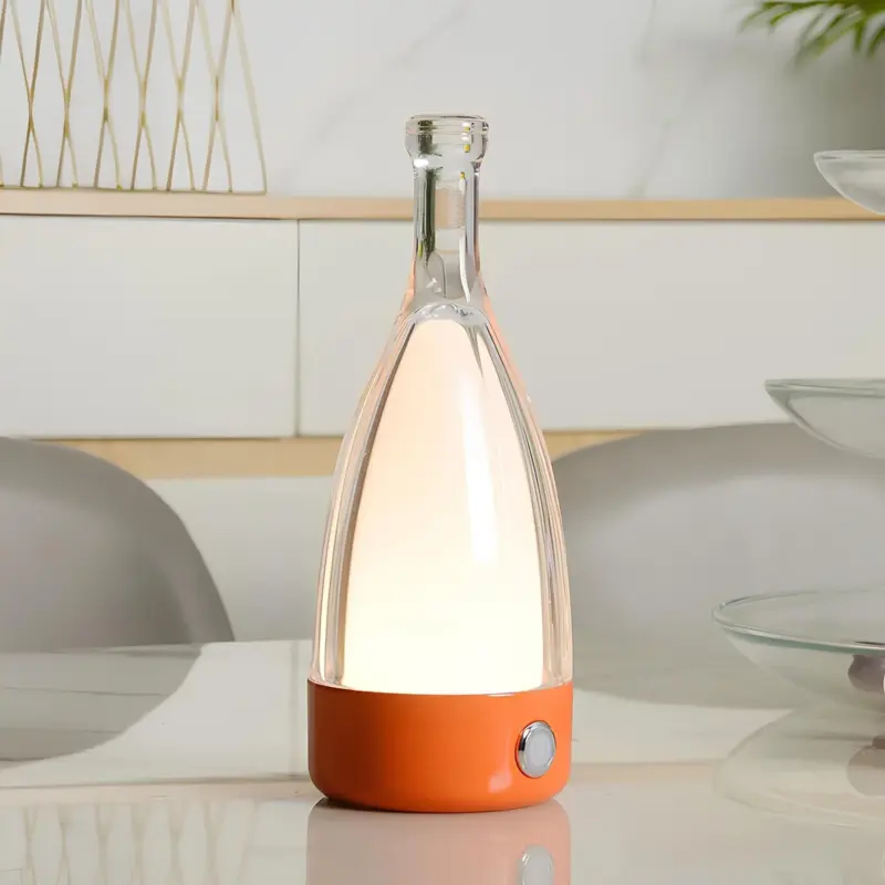 Bottleglow tischlampe stimmungsvolle beleuchtung wohnzimmer modern xlumina