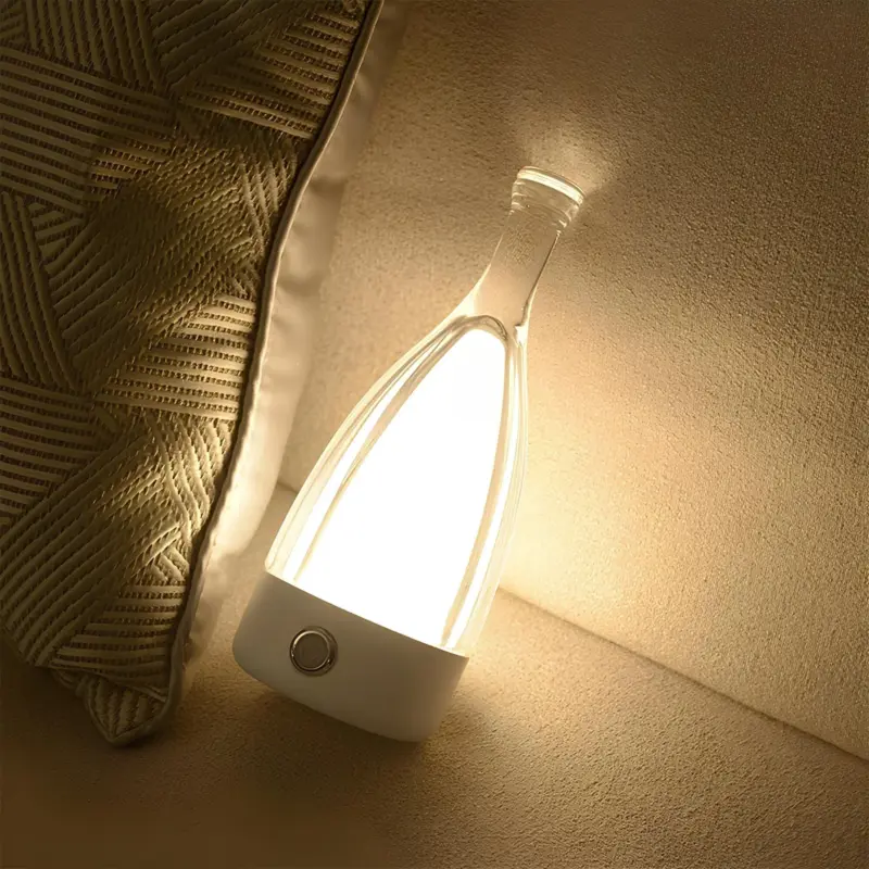 Bottleglow tischlampe stimmungsvolle beleuchtung wohnzimmer modern xlumina