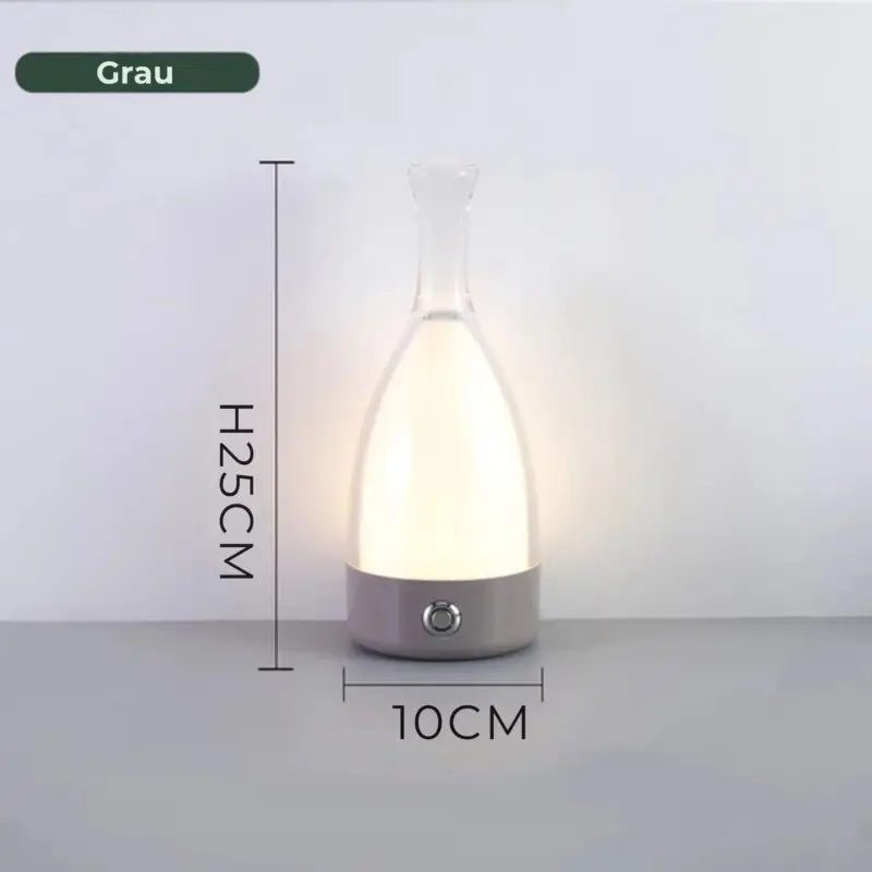 Bottleglow tischlampe stimmungsvolle beleuchtung wohnzimmer modern xlumina