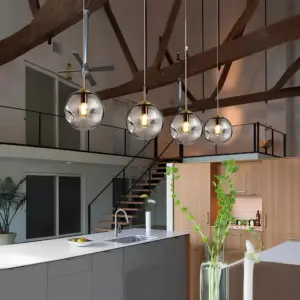 Homeko - Bubble Glass Led Chandelier Ceiling Lights