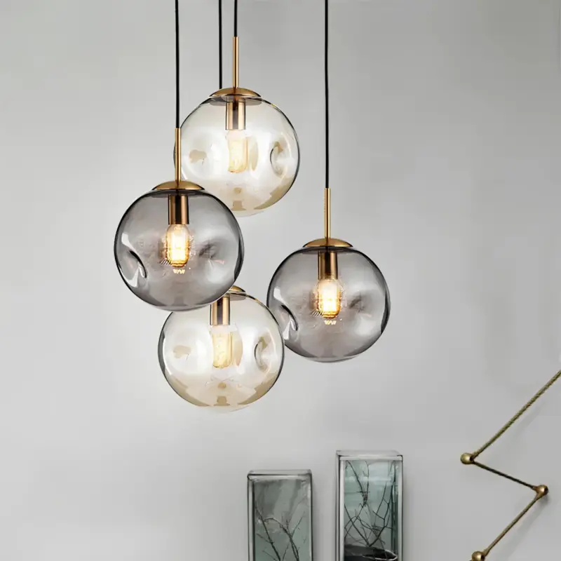 Bubblyglow led tischlampe modern elegant stimmungsvolle beleuchtung gold silber xlumina