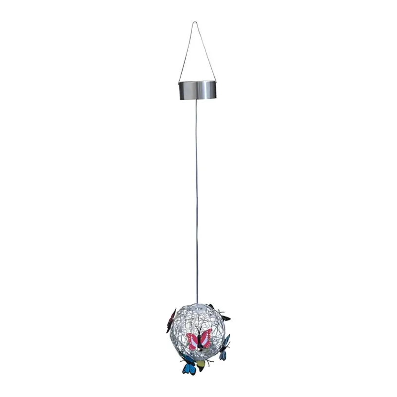 Butterbright haengende solarlampe schmetterling outdoor solar lichtgarten edelstahl led xlumina