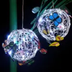 Butterbright haengende solarlampe schmetterling outdoor solar lichtgarten edelstahl led xlumina2