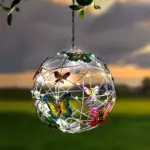 Butterbright haengende solarlampe schmetterling outdoor solar lichtgarten edelstahl led xlumina4