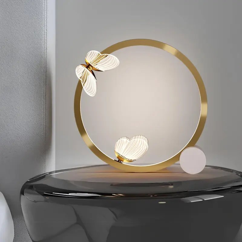 Butterflyglow tischlampe schmetterlingsformige led beleuchtung wohnzimmer schlafzimmer dekoration modern elegant xlumina
