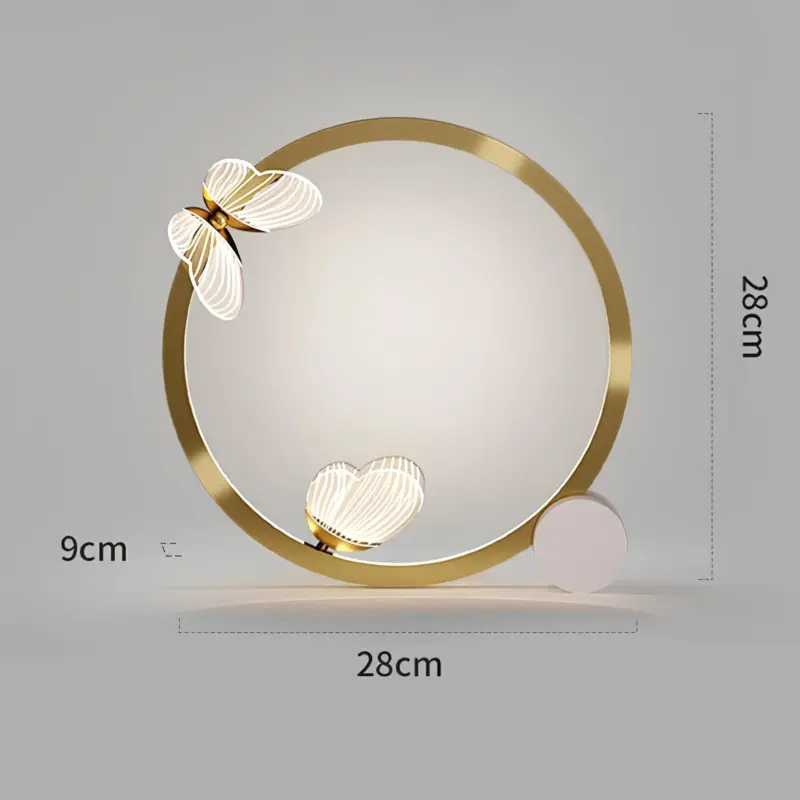 Butterflyglow tischlampe schmetterlingsformige led beleuchtung wohnzimmer schlafzimmer dekoration modern elegant xlumina