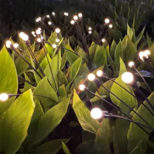 Solar Powered Firefly Garden Lighting - 10 LED Lights