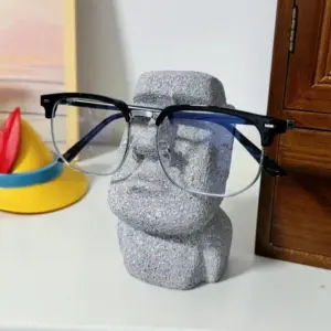 Moai Stone Statue Glasses Holder