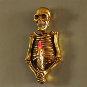 Skeleton Flame Haunted House Escape Room Scary Room Decoration Prop Light