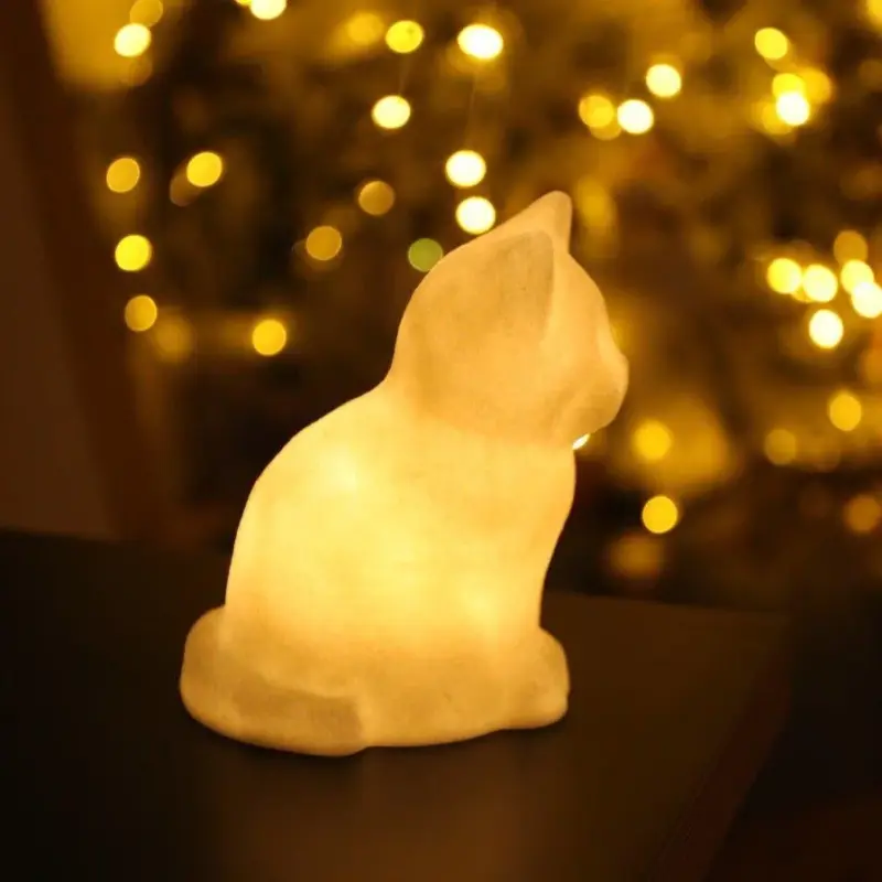 Cat companion lamp decor patchandbagel