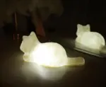 Cat companion lamp decor patchandbagel