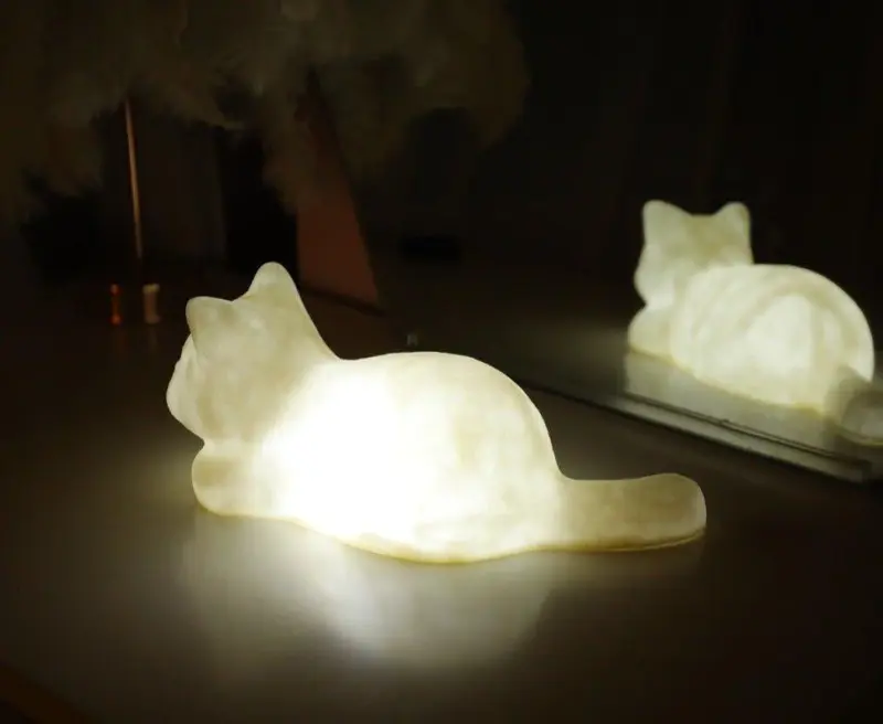 Cat companion lamp decor patchandbagel