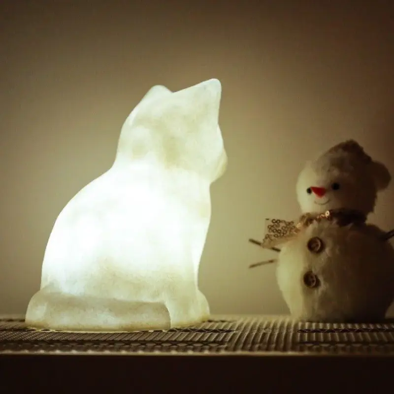 Cat companion lamp decor patchandbagel