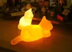 Cat companion lamp decor patchandbagel