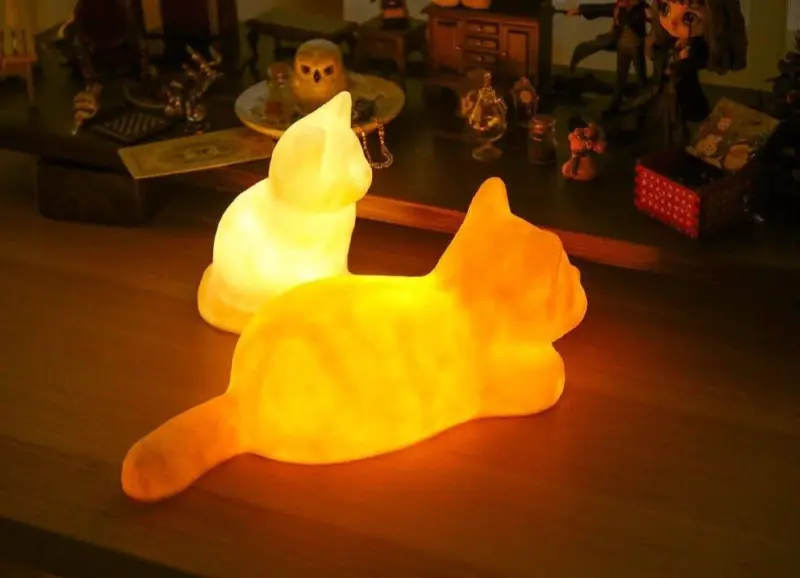 Cat companion lamp decor patchandbagel