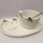 Cat ceramic coffee cup