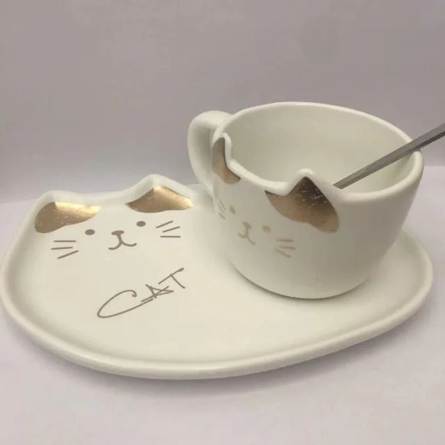 cat ceramic coffee cup -