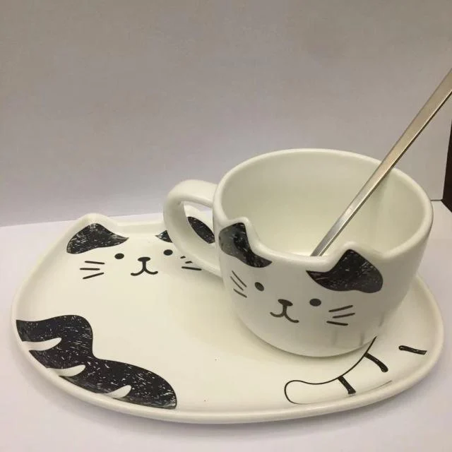 cat ceramic coffee cup -