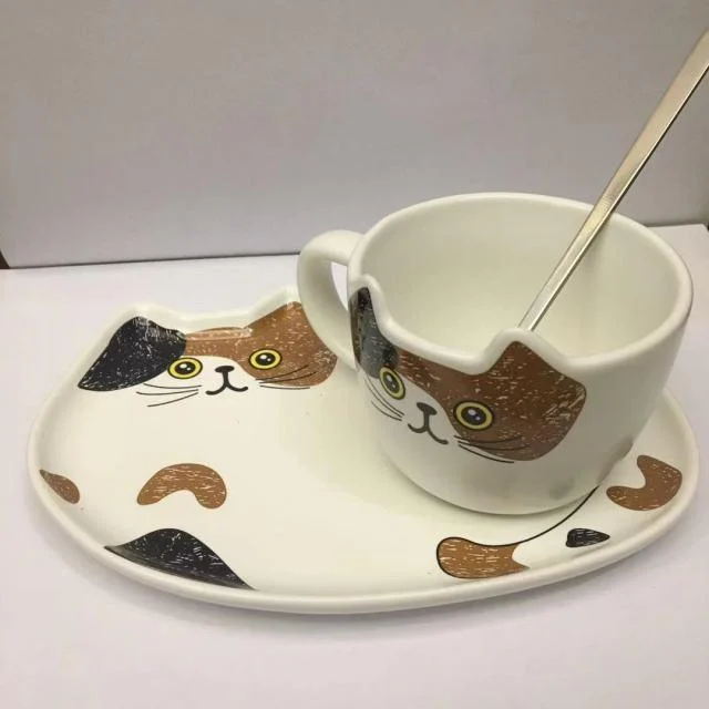 cat ceramic coffee cup -