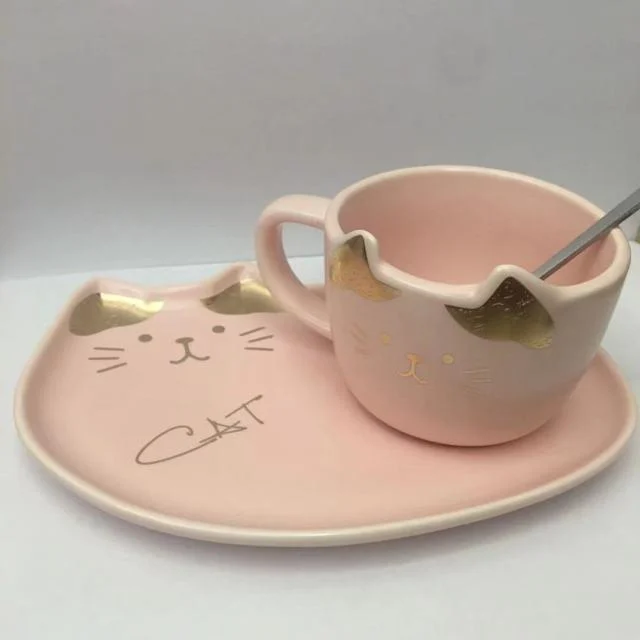 cat ceramic coffee cup -