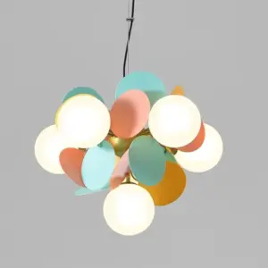 Homeko Multicolored Flower-Branch Shaped Ceiling Chandelier Light