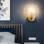 Coralglimmer wandlampe muschelfoermiges glas elegant design wohnzimmer schlafzimmer flur xlumina