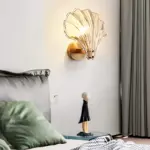 Coralglimmer wandlampe muschelfoermiges glas elegant design wohnzimmer schlafzimmer flur xlumina2