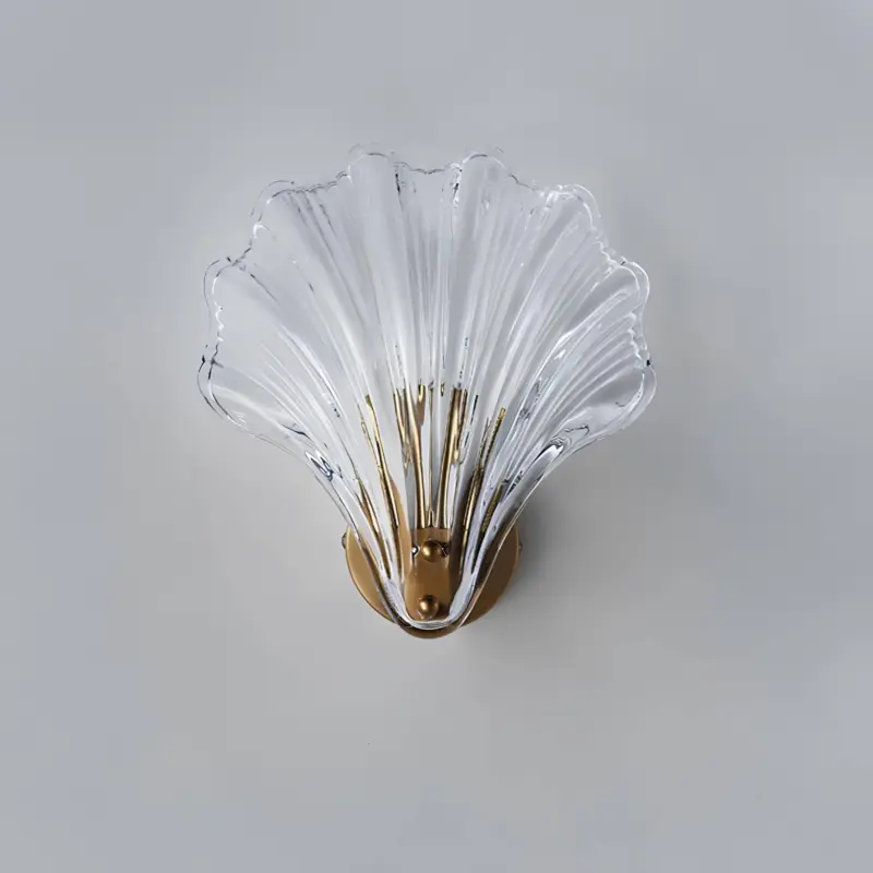 Coralglimmer wandlampe muschelfoermiges glas elegant design wohnzimmer schlafzimmer flur xlumina4