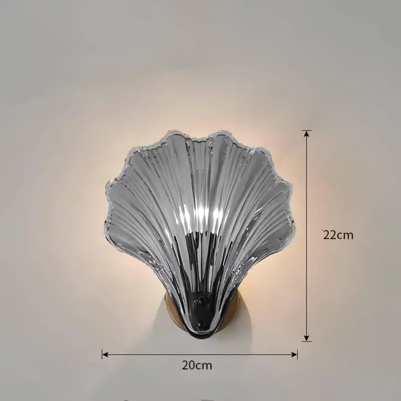 Coralglimmer wandlampe muschelfoermiges glas elegant design wohnzimmer schlafzimmer flur xlumina7
