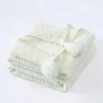 Cosy woollen knitted tassel sofa blanket