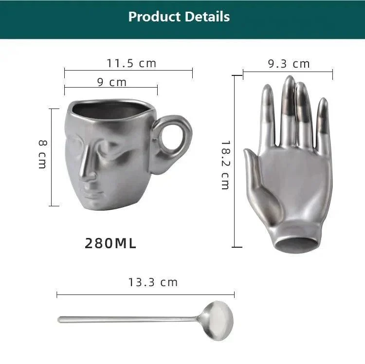 Creative Face Shape Coffee Cup Set 165834