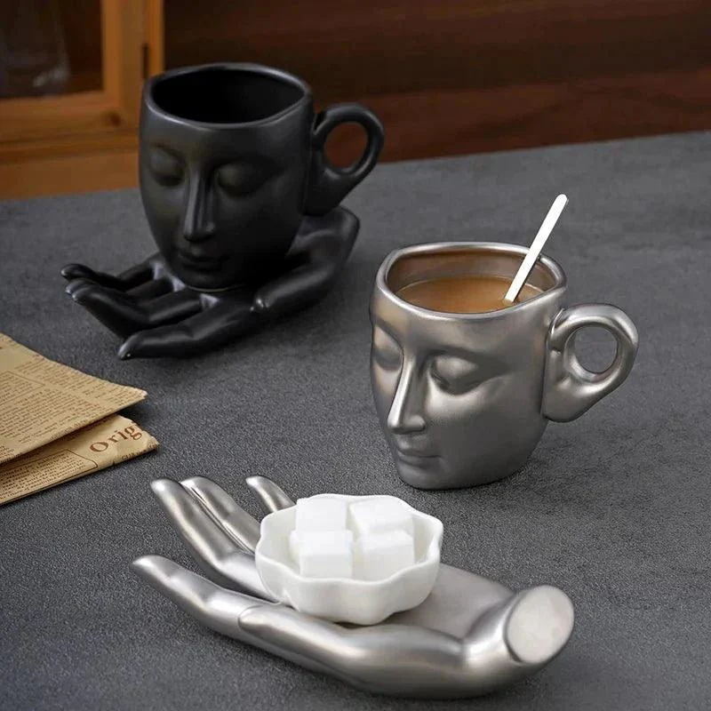 Creative Face Shape Coffee Cup Set 169351