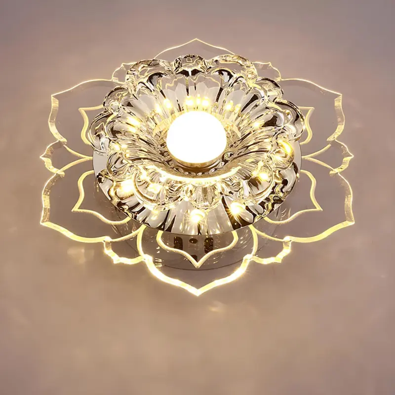Crystalcraft deckenleuchte moderne kristall lampe led warmweiss wohnzimmer elegant xlumina