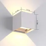 Cubelamp led wandleuchte bewegungsmelder schwarz weiss 10x10cm 12x12cm xlumina
