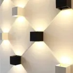 Cubelamp led wandleuchte bewegungsmelder schwarz weiss 10x10cm 12x12cm xlumina