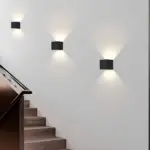 Cubelamp led wandleuchte bewegungsmelder schwarz weiss 10x10cm 12x12cm xlumina