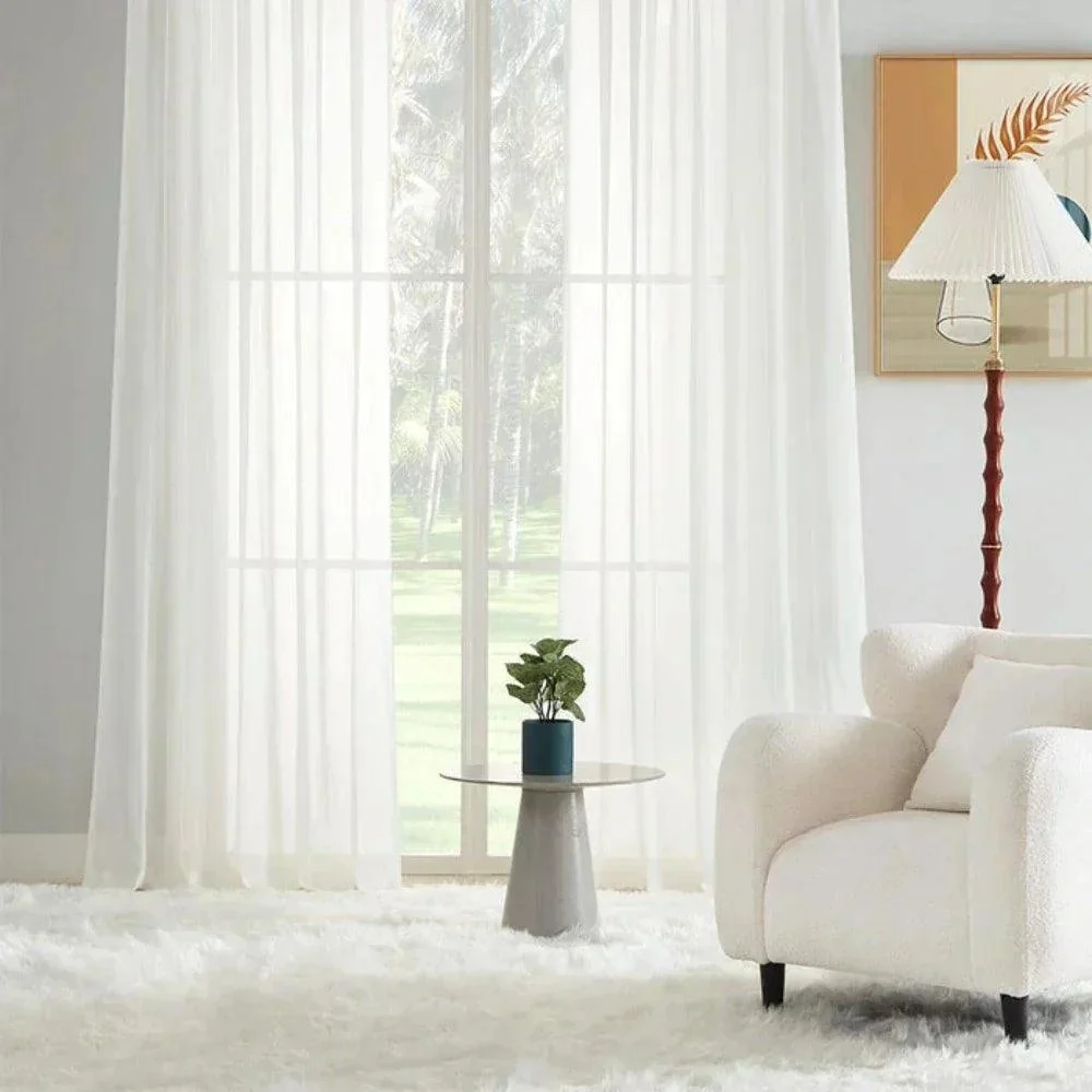 Curtarra Custom Curtains Liz Solid Flame Retardant Sheer Curtains White 1 1 4f40e598 2387 4f9d Aec6 4b70ab2b9a01