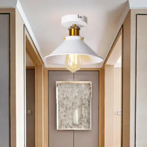 Vintage industrial ceiling lamp | Rustic recessed metal lamp