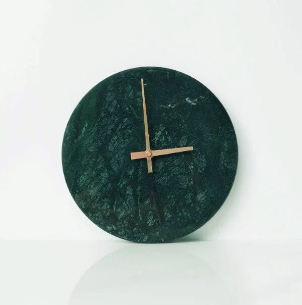 Cwhwnordic Marble Wall Clock Modern Minimalist Bedroom Art Clocks Personality Creative Living Room Fashion Wall Watch